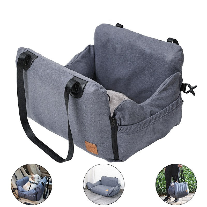 Waterproof Dog Booster Seat for Car with Storage Pockets - First Class