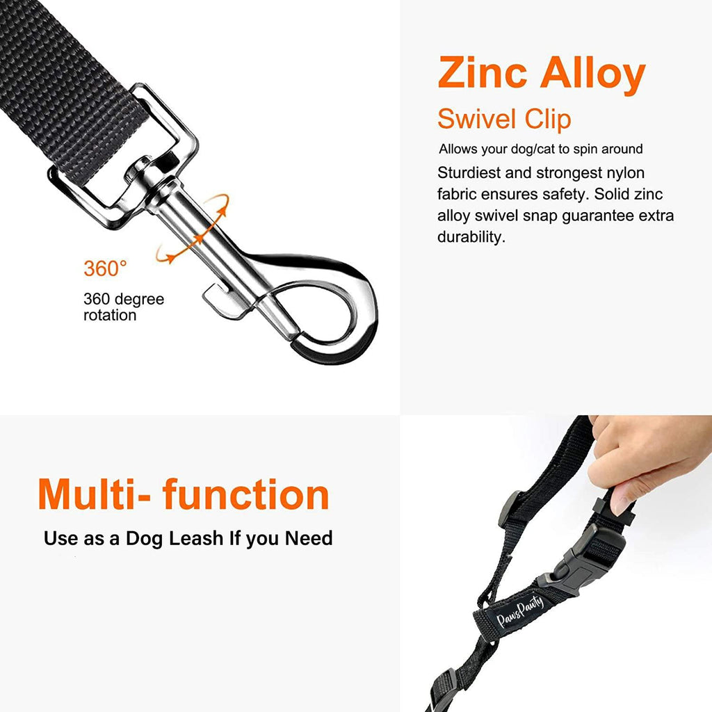 2 Pack Headrest Dog Car Seat Belt