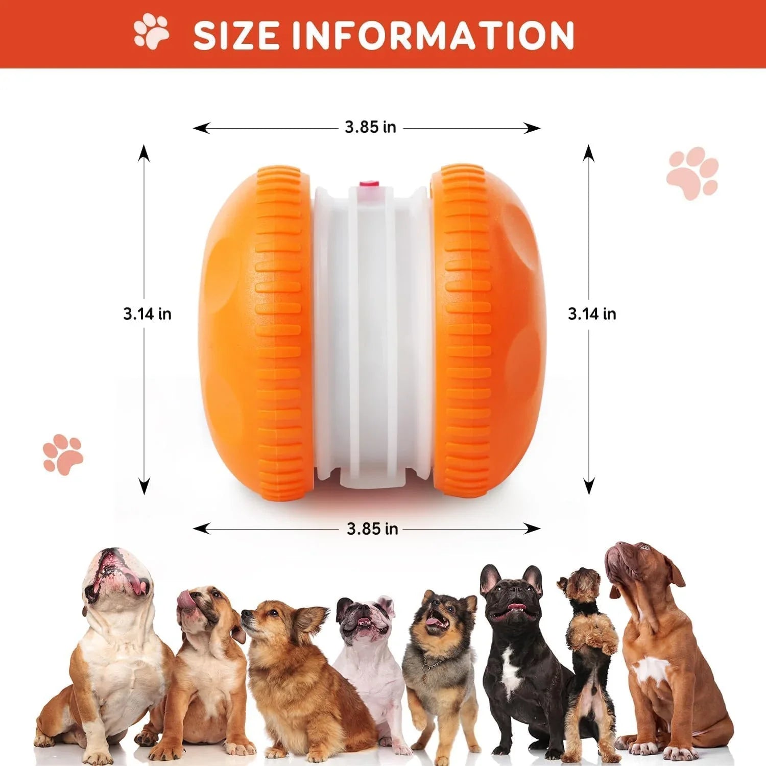 2 Pack Interactive Rolling Ball Dog Toy