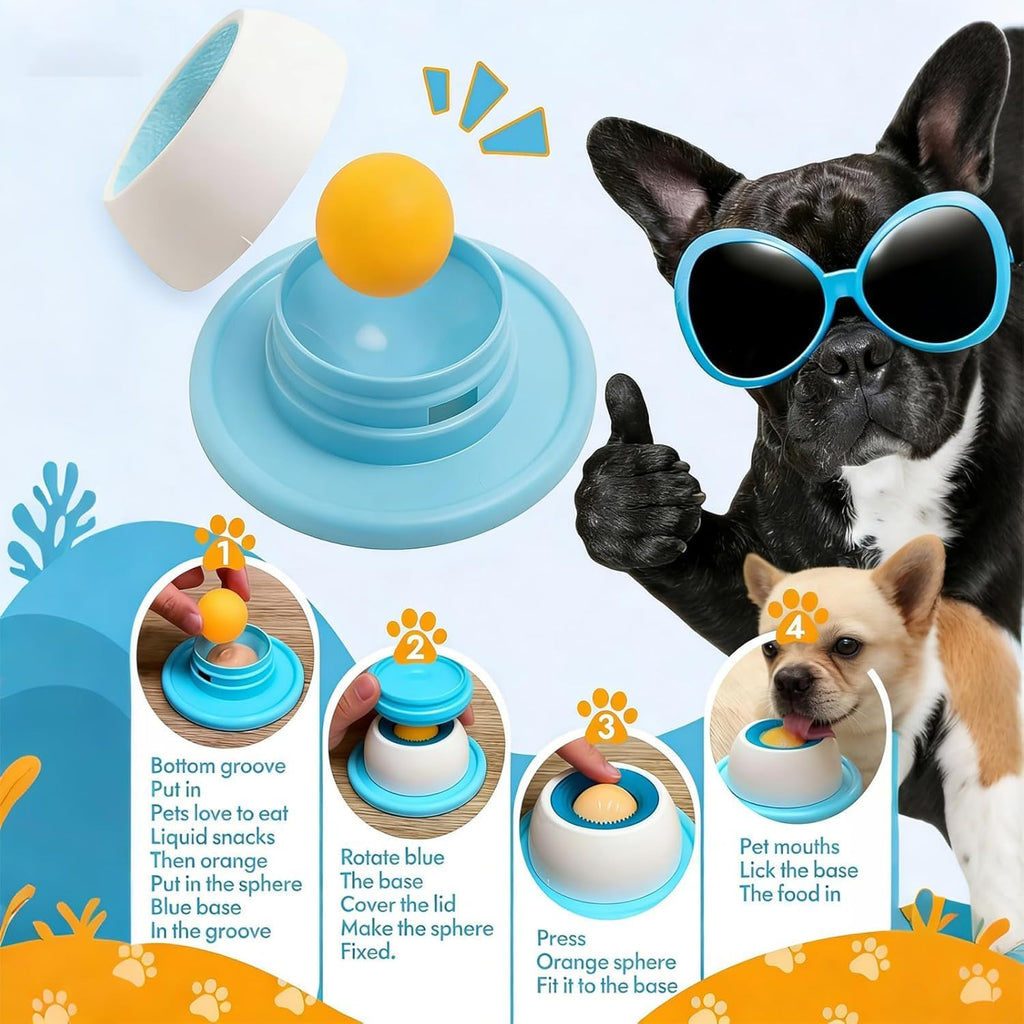 Interactive Lick Mat Slow Feeder Enrichement Toy for Dogs and Cats