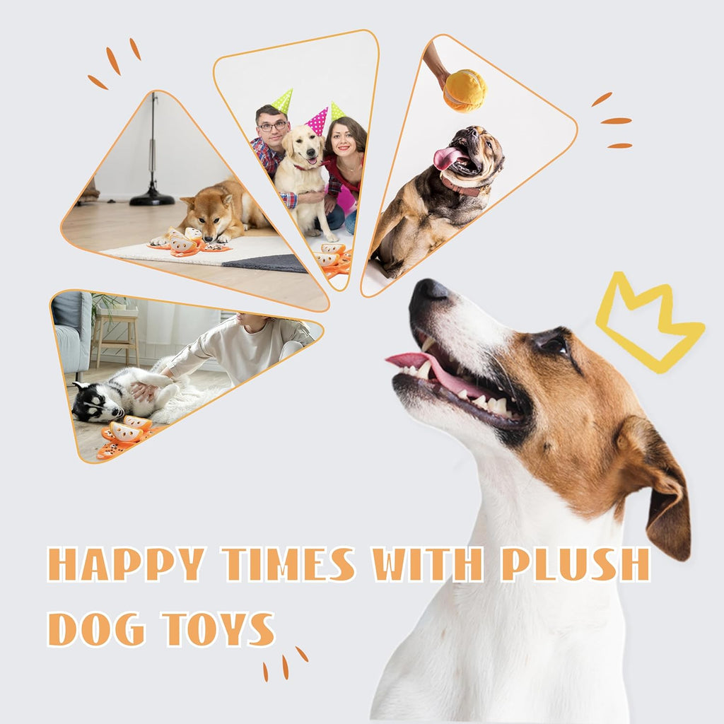 Orange Hide-and-Seek Plush Dog Toy