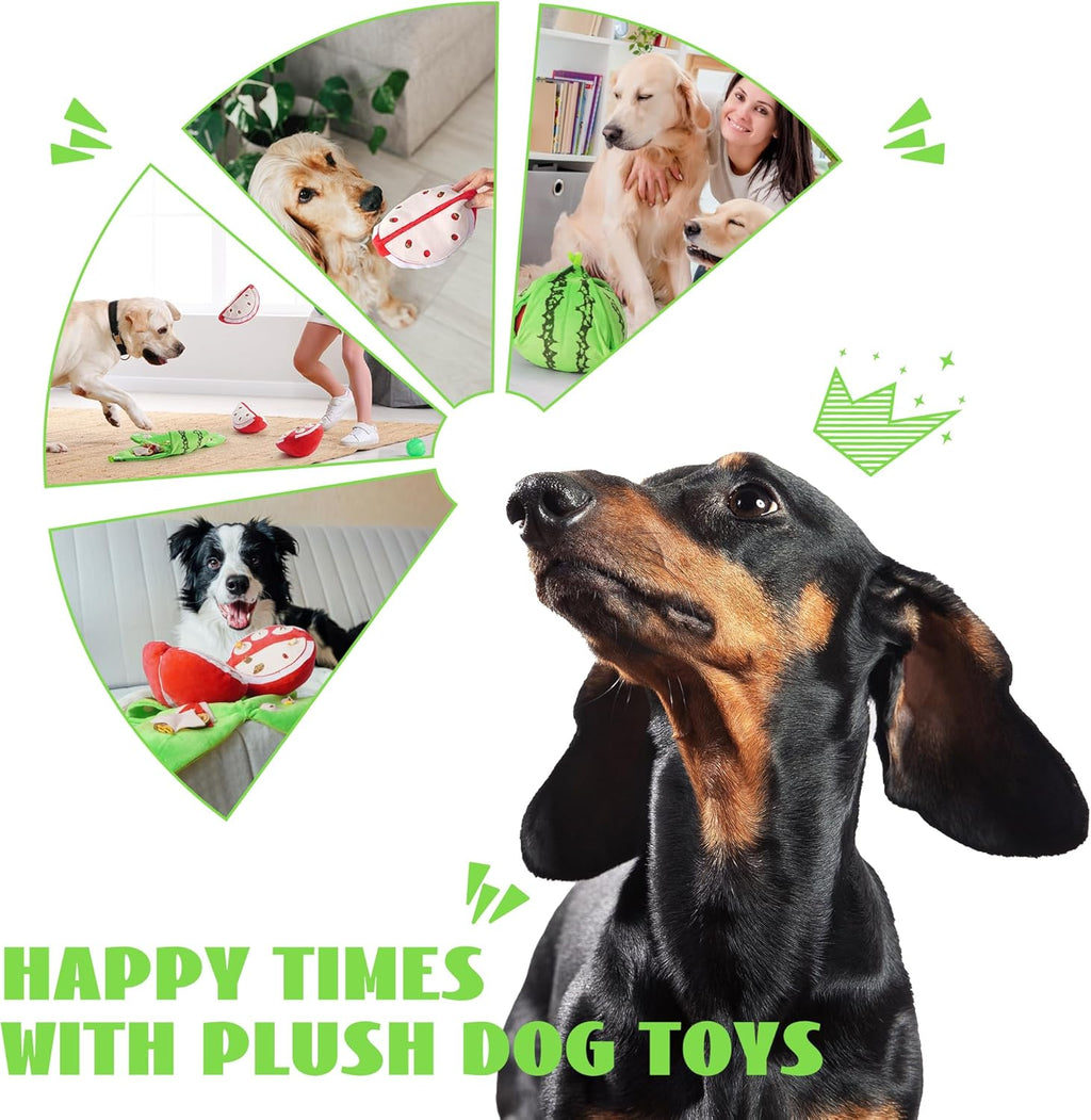 Orange Hide-and-Seek Plush Dog Toy