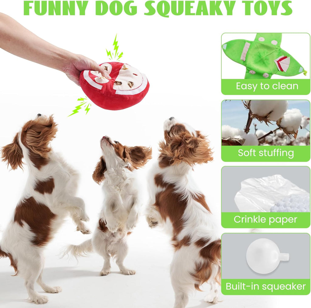 Orange Hide-and-Seek Plush Dog Toy