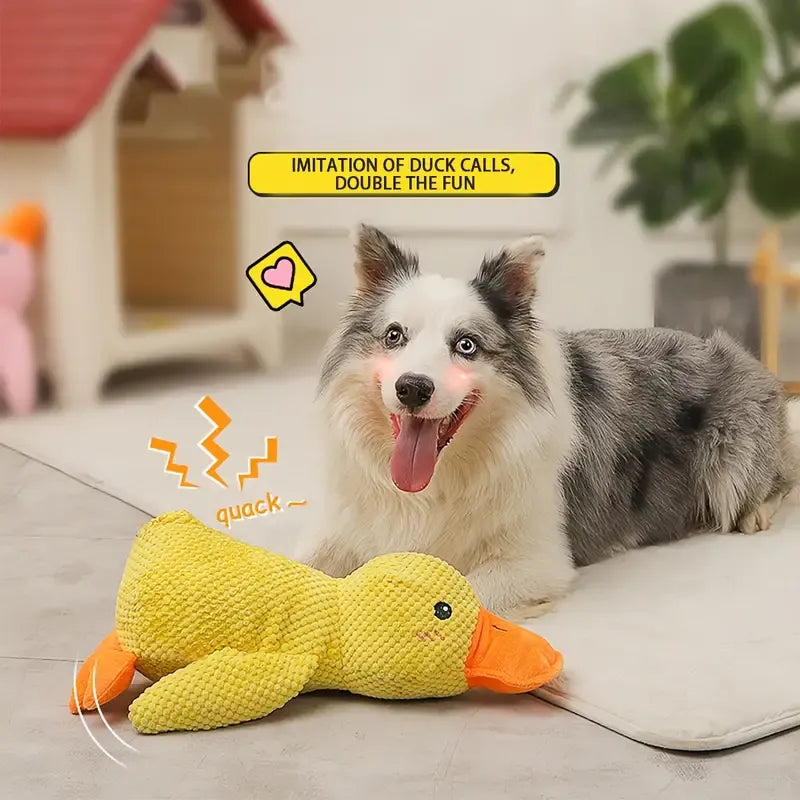 Calming Durable Duck Dog Toy, Heavy Chewing & Bite Resistant Toy For High Energy Dogs