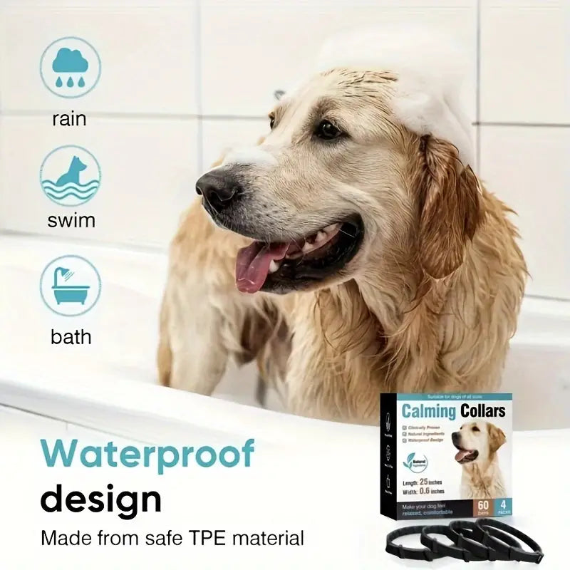 Calming Collars for dogs - Adjustable and Waterproof Dog Anxiety Relief Collars