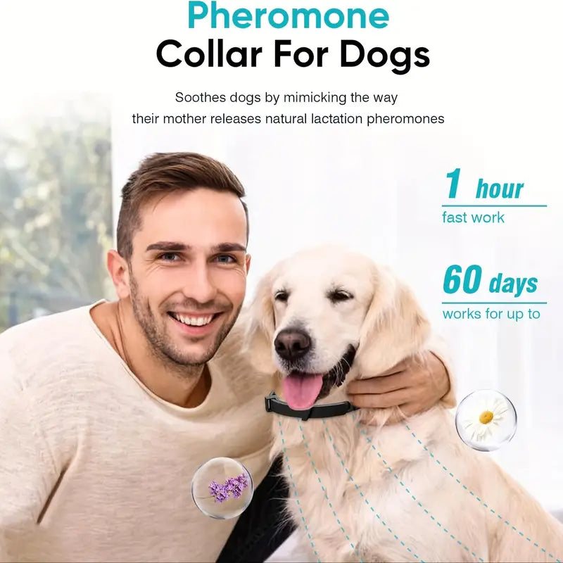 Calming Collars for dogs - Adjustable and Waterproof Dog Anxiety Relief Collars