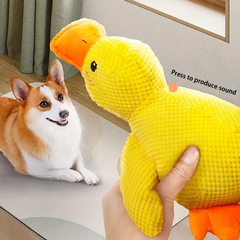 Calming Durable Duck Dog Toy, Heavy Chewing & Bite Resistant Toy For High Energy Dogs