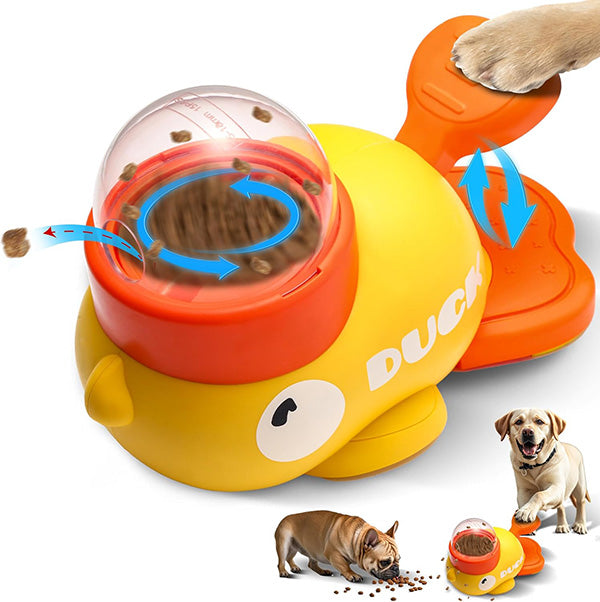 Duck Shaped Cat & Dog Toy Treat Dispenser