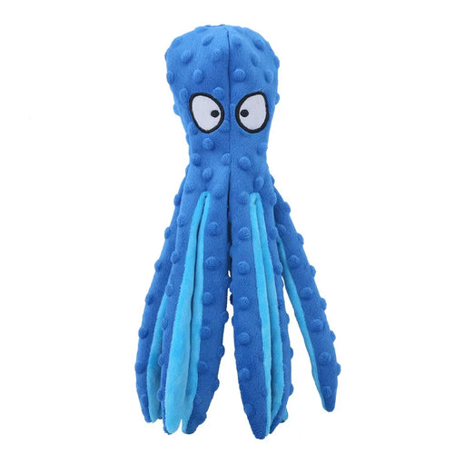 4 Pack No Stuffing Octopus Squeaky Dog Toys