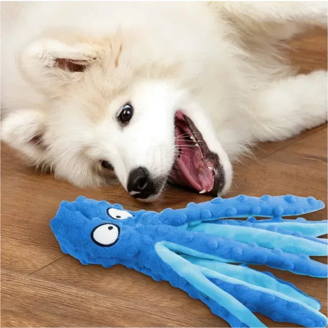 No Stuffing Octopus Squeaky Dog Toys