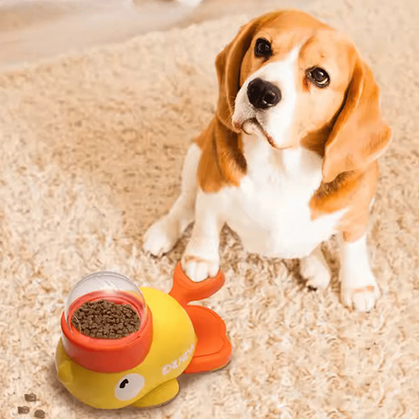 Duck Shaped Cat & Dog Toy Treat Dispenser