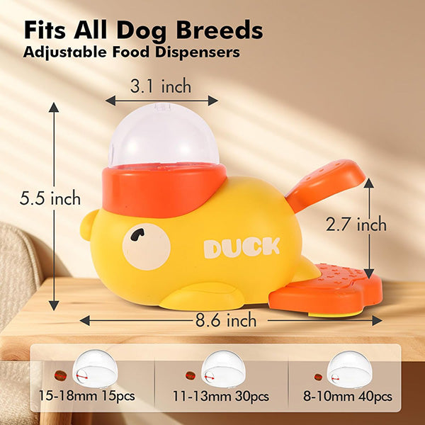 Duck Shaped Cat & Dog Toy Treat Dispenser