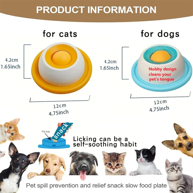 Interactive Lick Mat Slow Feeder Enrichement Toy for Dogs and Cats