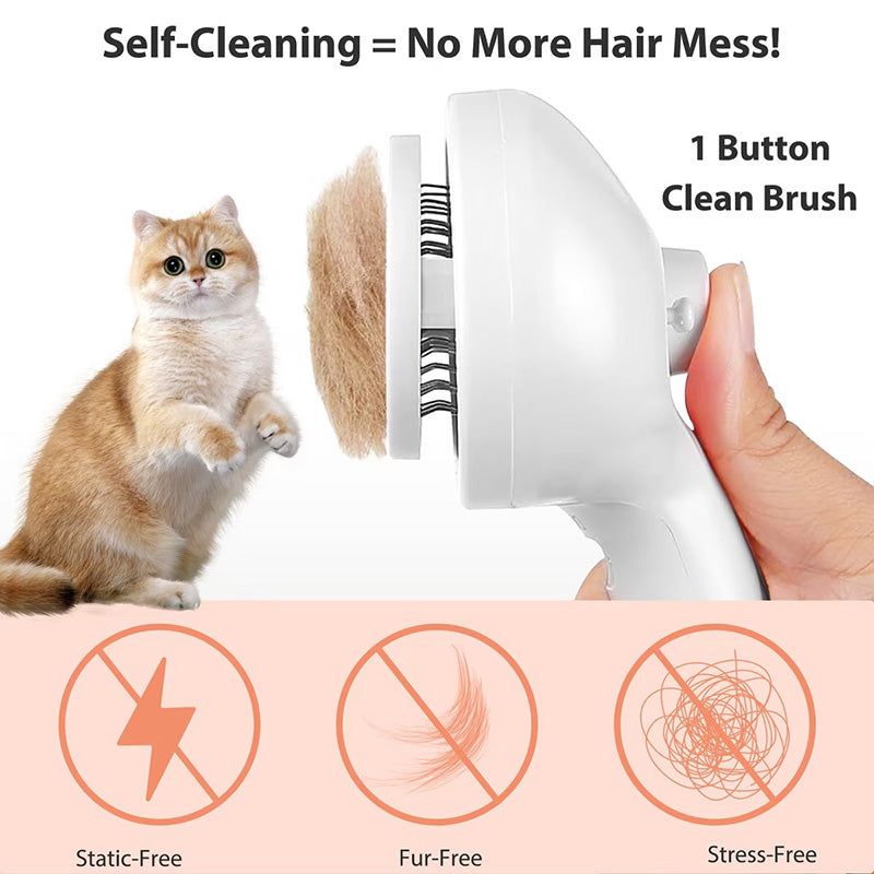 Self Cleaning Dog & Cat Hair Steam Brush