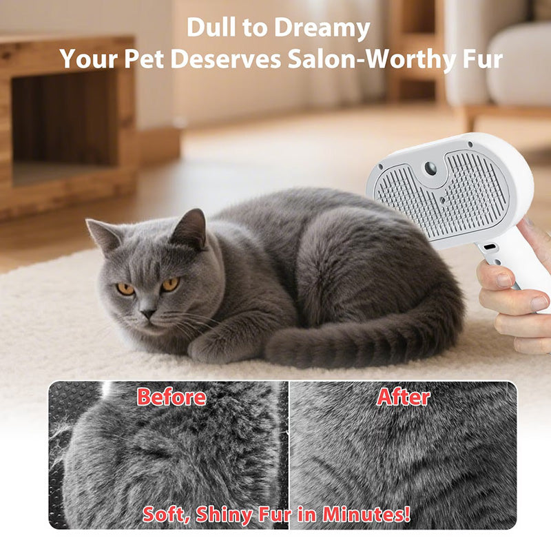 Self Cleaning Dog & Cat Hair Steam Brush