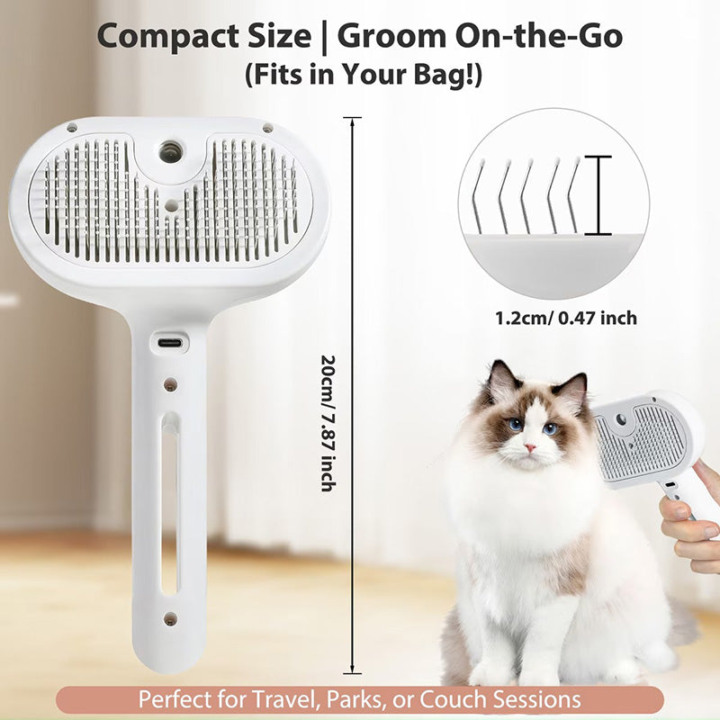 Self Cleaning Dog & Cat Hair Steam Brush