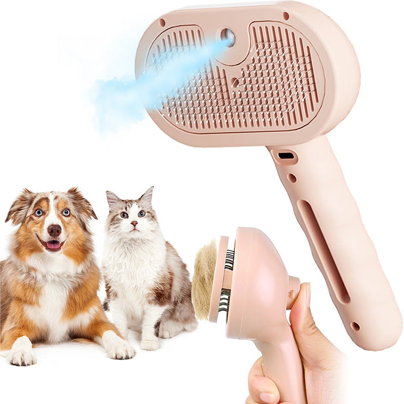 Self Cleaning Dog & Cat Hair Steam Brush