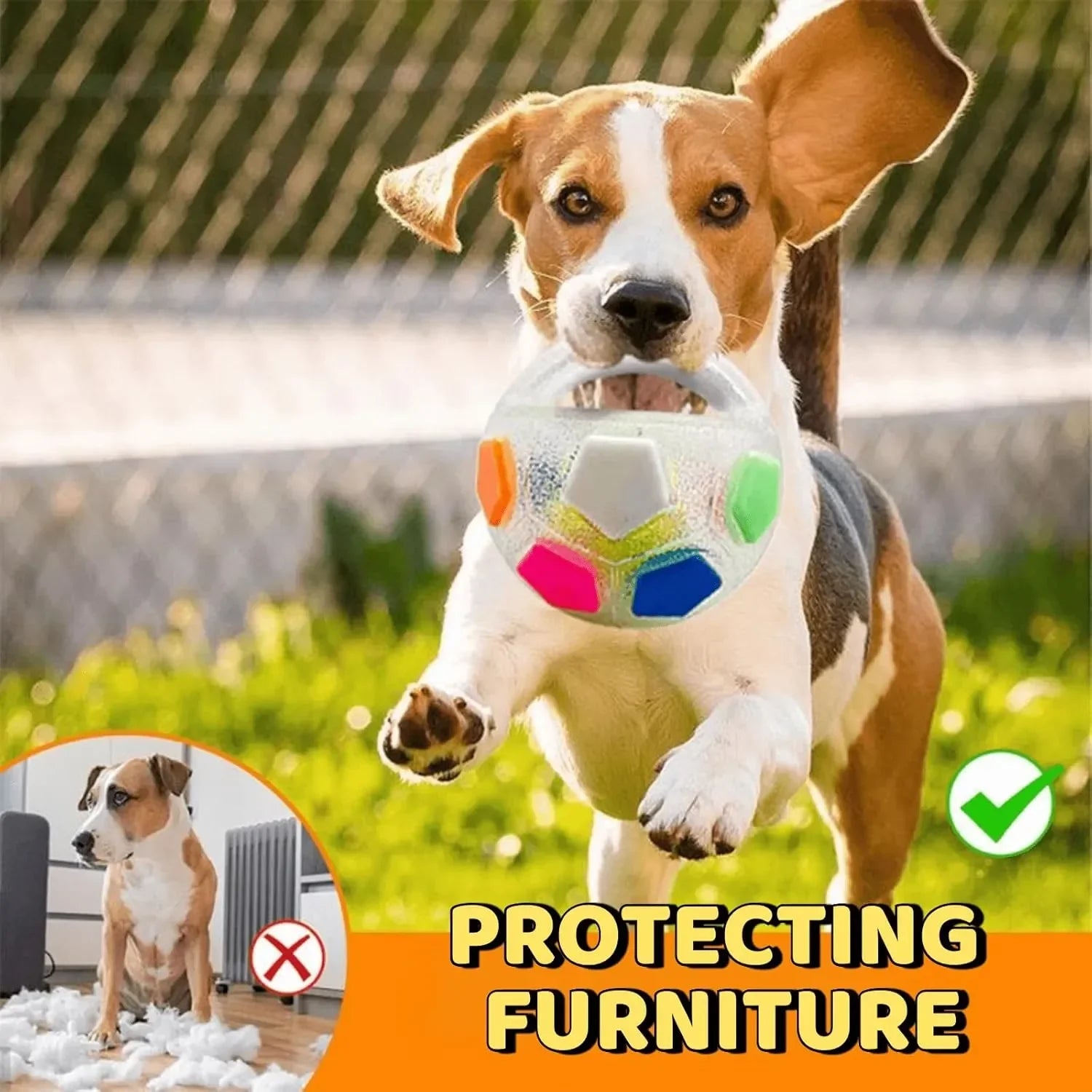 The Mellow Dog Calming Ball with Handle