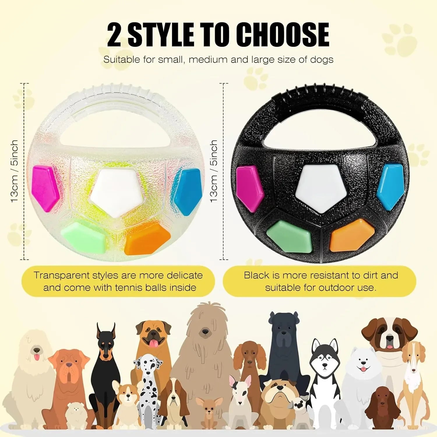 The Mellow Dog Calming Ball with Handle