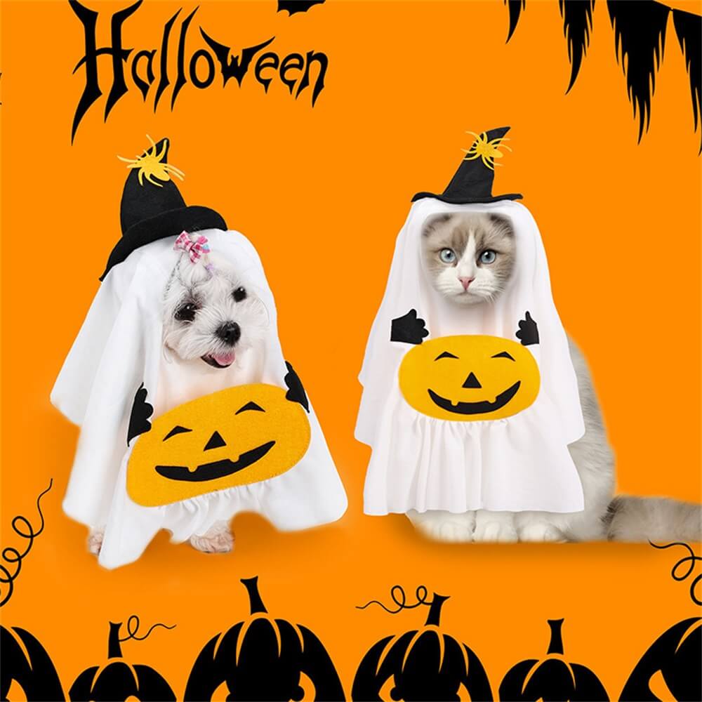Creative Pumpkin Ghost Halloween Costume for Pets
