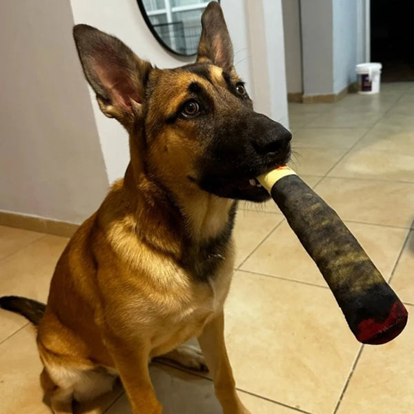 Cigar Design Plush Squeaky Dog Toy