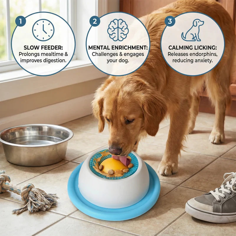 Interactive Lick Mat Slow Feeder Enrichement Toy for Dogs and Cats