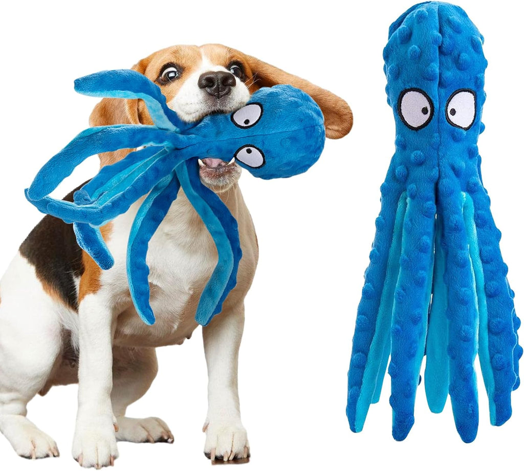 4 Pack No Stuffing Octopus Squeaky Dog Toys