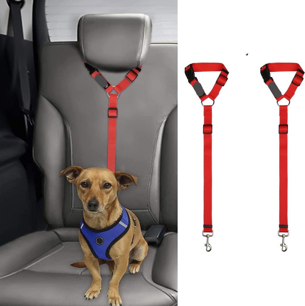 2 Pack Headrest Dog Car Seat Belt
